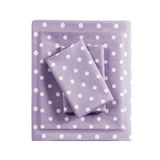 Mi Zone Polka Dot Casual Printed 100% Cotton Sheet Set MZ20-420 Purple