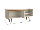 Manhattan Comfort Bogart Mid-Century Modern TV Stand Off-White 257BMC10