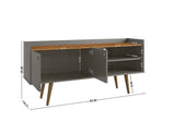 Manhattan Comfort Bogart Mid-Century Modern TV Stand Grey 257BMC50