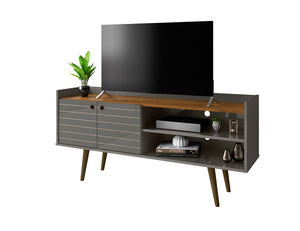 Manhattan Comfort Bogart Mid-Century Modern TV Stand Grey 257BMC50