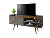 Manhattan Comfort Bogart Mid-Century Modern TV Stand Grey 257BMC50