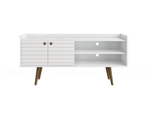 Manhattan Comfort Bogart Mid-Century Modern TV Stand White 257BMC6