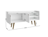 Manhattan Comfort Bogart Mid-Century Modern TV Stand White 257BMC6