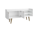 Manhattan Comfort Bogart Mid-Century Modern TV Stand White 257BMC6