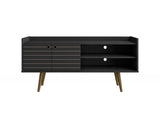 Manhattan Comfort Bogart Mid-Century Modern TV Stand Black 257BMC8