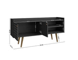 Manhattan Comfort Bogart Mid-Century Modern TV Stand Black 257BMC8