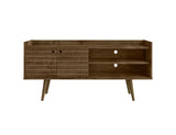 Manhattan Comfort Bogart Mid-Century Modern TV Stand Rustic Brown 257BMC9