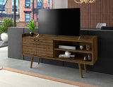 Manhattan Comfort Bogart Mid-Century Modern TV Stand Rustic Brown 257BMC9