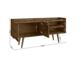 Manhattan Comfort Bogart Mid-Century Modern TV Stand Rustic Brown 257BMC9