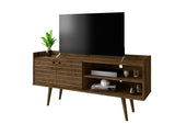 Manhattan Comfort Bogart Mid-Century Modern TV Stand Rustic Brown 257BMC9