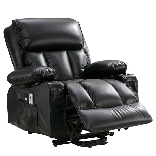 English Elm Power Electric Massage Lift Lounge Chair For Seniors – Heating, Vibration, Usb Charging & Storage! W1521P302637-GIGA