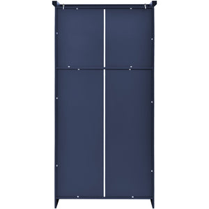 English Elm [assembly Included] Topmax Shaker Pantry Cabinet Tall Mdf Kitchen Storage with Pull-out Trays Blue SP000099AAC