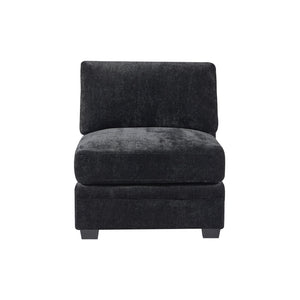 English Elm Christopher Knight Home® - 7-Piece Reversible Modular Corner Sectional In Chic Black Fabric - Versatile Seating For Modern Homes N771P345839_N771P345840_N771P345841_N771P345842H