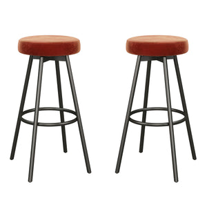Swivel Seat Glam Bar Stool - Set of 2 Rust TWYD7DRS Walker Edison