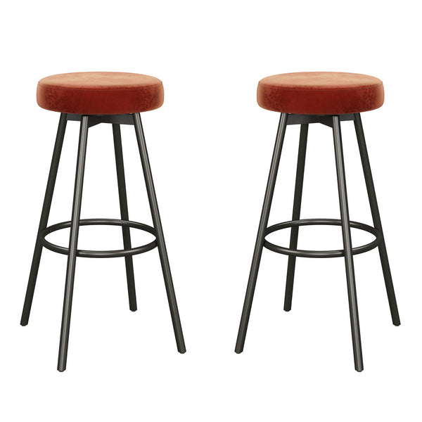 Swivel Seat Glam Bar Stool - Set of 2 Rust TWYD7DRS Walker Edison