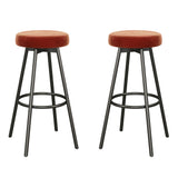 Swivel Seat Glam Bar Stool - Set of 2 Rust TWYD7DRS Walker Edison