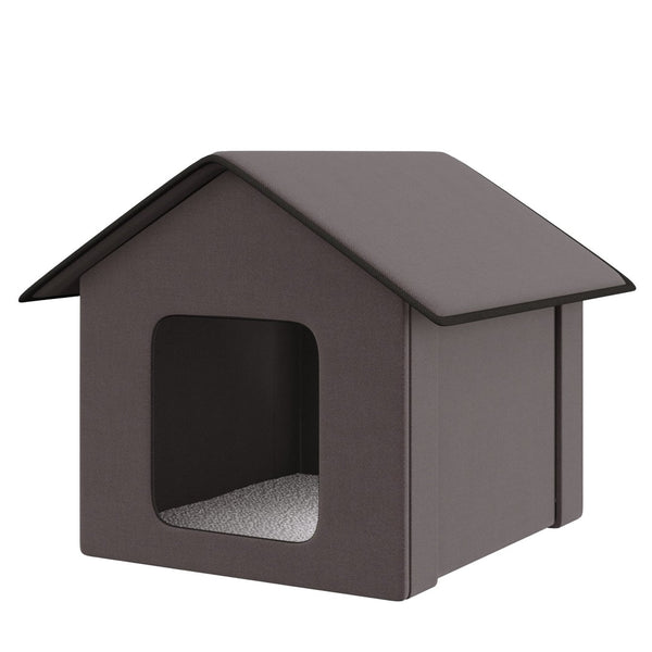 English Elm Pawhut Insulated Heated Cat Shelter Waterproof Cabin with Berber Fleece Pad Two Exits W2225P249717