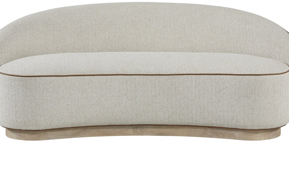 English Elm Tight Back Curved Sofa with Plinth Wood Base for Modern Living Rooms B2699P481667
