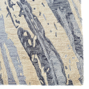 Capel Rugs Avanti-astratto Vibrant Wool Rug - Handcrafted Mosaic Design With Colorful Character And Motifs Ocean, Ivory 100% Wool 2586rs03060506460