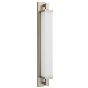 English Elm 28-inches Warm Brass Dimmable Led Vanity Bar Light for Modern Bathroom Walls Brushed Nickel B370P394095