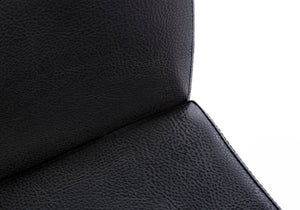 English Elm Dining Chair Set Of 2 – Contemporary Upholstered Side Chairs In Black Faux Leather With Metal Legs B2710P218822