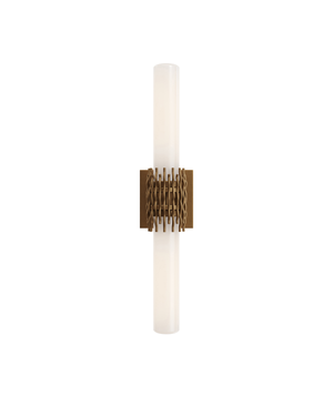 Currey & Company Brietta Elegant Bath Wall Sconce With Unique Wirework Design And Soft Ambient Illumination Brass Glass ,Metal 5800-0069-currey-company