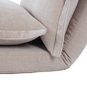 English Elm Convertible Floor Sofa Bed: Stylish, Space-Saving Chair With Adjustable Backrest & Soft Pillows W3422P364822