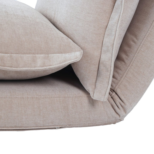 English Elm Convertible Floor Sofa Bed: Stylish, Space-Saving Chair With Adjustable Backrest & Soft Pillows W3422P364822