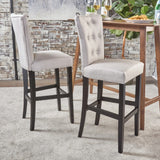 Christopher Knight Home® - Noble House - Pia Wheat Fabric Barstools - Set of 2