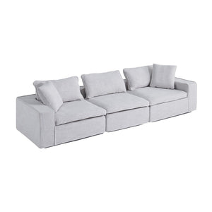 English Elm Cloud Couch Modular 4 Seater Sofa with Washable Linen and Pocket Spring Cushions White W1765S00140