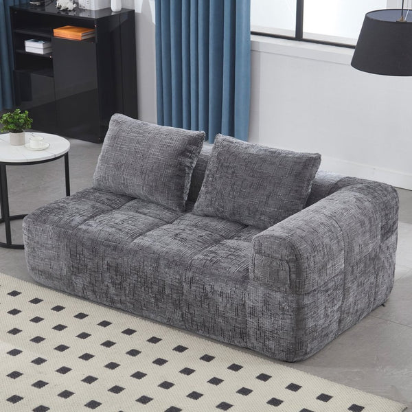 English Elm United Chenille Loveseat Sofa - Cozy Minimalist Modular Sleeper For Small Spaces & Modern Living W1568P255144-GIGA