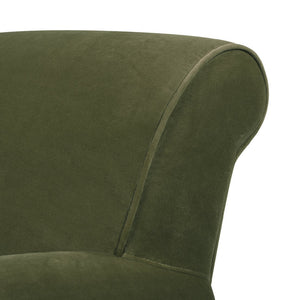 English Elm Jennifer Taylor Home - Alana 38" Lawson Accent Chair With Metal Casters - Olive Green Performance Velvet For Ultimate Comfort B2719P238306