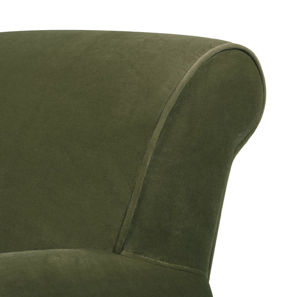 English Elm Jennifer Taylor Home - Alana 38" Lawson Accent Chair With Metal Casters - Olive Green Performance Velvet For Ultimate Comfort B2719P238306