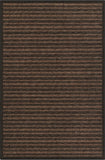 Unique Loom Outdoor Border Checkered Machine Made Border Rug Brown, Brown/Black 5' 3" x 8' 0"