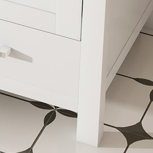 English Elm Modern 43" Bathroom Vanity With Artificial Marble Finish, Solid Wood Frame & Practical Storage Solutions W509S00140