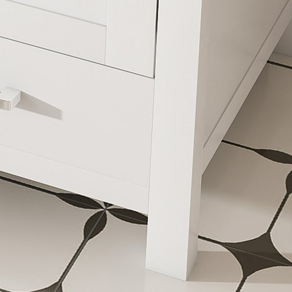 English Elm Modern 43" Bathroom Vanity With Artificial Marble Finish, Solid Wood Frame & Practical Storage Solutions W509S00140