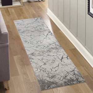 English Elm Geometrix Gray Area Rug - 2'7" X 9'10" Soft, Durable, Modern Geometric Design For High-Traffic Spaces B186P316827