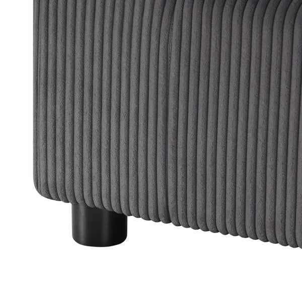 English Elm Chelsea Corner Wedge Chair - Modern Charcoal Corduroy With Plush Comfort & Removable Covers B050P404286