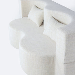 English Elm 2-In-1 Foldable Sofa Bed - Stylish Memory Foam Sleeper Couch With Faux Fur & 2 Pillows For Small Spaces W3422P369310