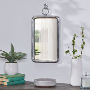 Christopher Knight Home® - Noble House - Zoar Modern Handcrafted Rectangular Aluminum Wall Mirror, Silver