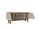 Manhattan Comfort Marcus Mid-Century Modern TV Stand Greige and Nature 259BMC10