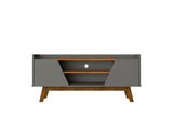 Manhattan Comfort Marcus Mid-Century Modern TV Stand Grey and Nature 259BMC50