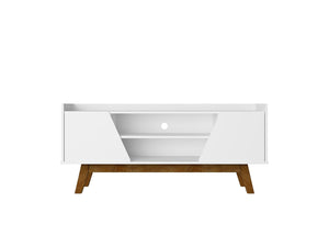Manhattan Comfort Marcus Mid-Century Modern TV Stand White 259BMC6