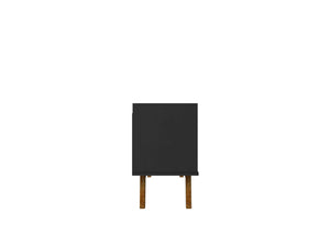 Manhattan Comfort Marcus Mid-Century Modern TV Stand  Matte Black 259BMC8