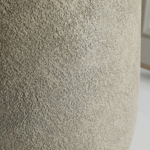 English Elm Round Concrete Style Planter Duo Handcrafted Magnesium Oxide Pots for Patio Garden W347P449373