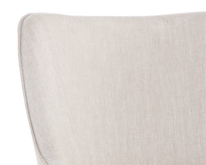 Sunpan Franklin Office Chair - Rustic Mid-Century Modern Design with Bronze Base for Stylish Workspaces Beige Linen