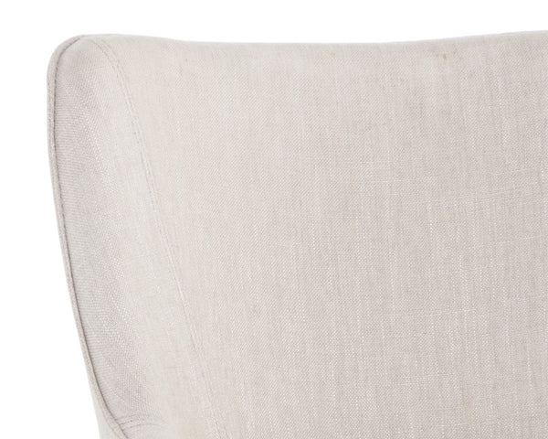 Sunpan Franklin Office Chair - Rustic Mid-Century Modern Design with Bronze Base for Stylish Workspaces Beige Linen