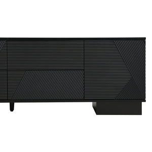 English Elm Vibe Haus Minimalist Media Console with Cabinets and Drawers for Living Room N724P360376B
