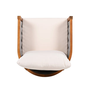 English Elm Outdoor Acacia Wood Tub Chair Woven Rope Deep Seating with Cushions for Patio Garden N780P245859G