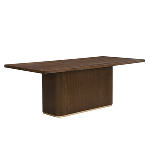English Elm Christopher Knight Home® - 84" Rectangular Dining Table – Elegant Walnut Centerpiece For 6-8, Easy Assembly & Versatile Use! N771P296162T_N771P296163T